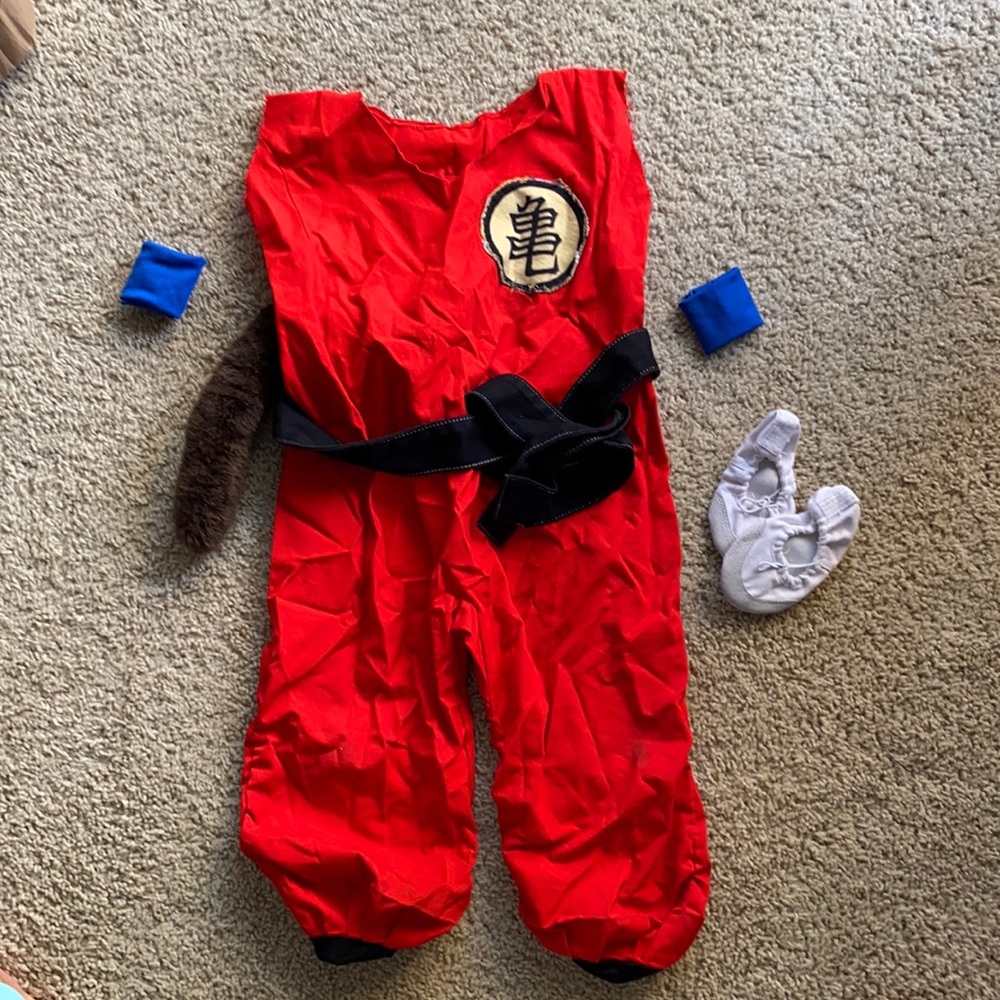 Hand made dragon ball Goku costume set for boy/ girl 3-4 year